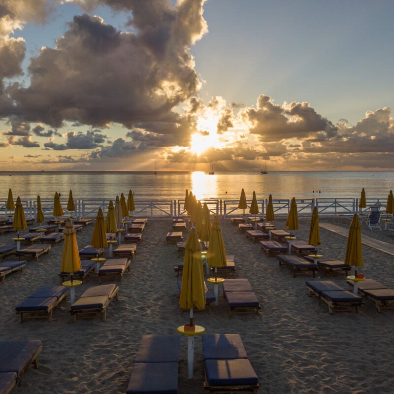 Beach service at the our partner lido